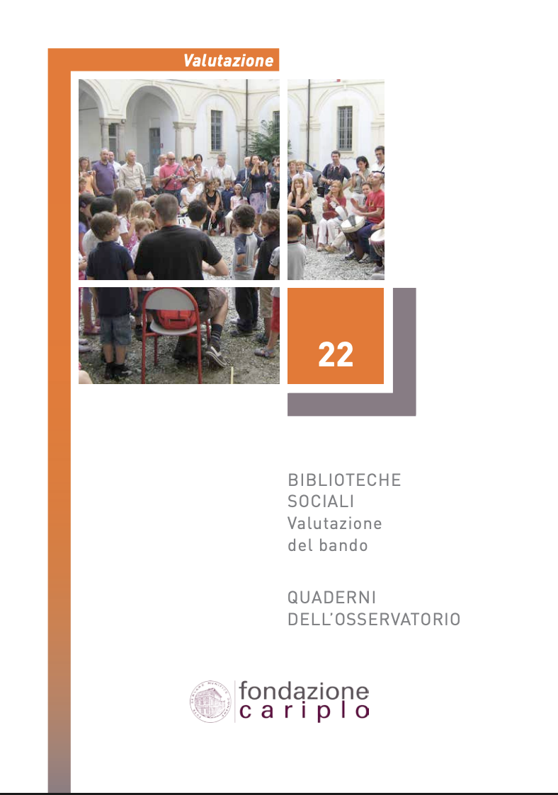 BIBLIOTECHE SOCIALI – Valutazione del bando – Quaderno n.22